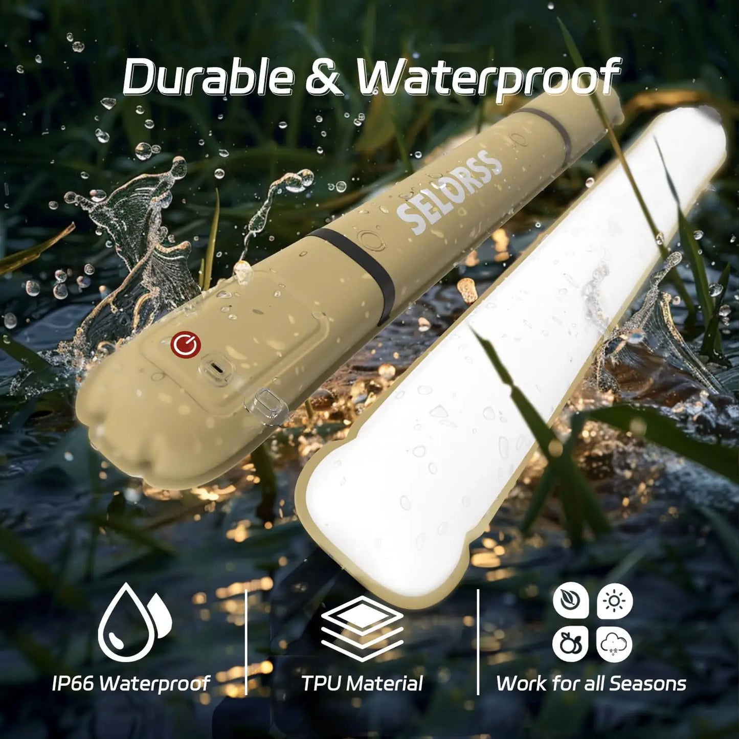Selorss Portable Rechargeable Camping Spotlight Lamp Outdoors
