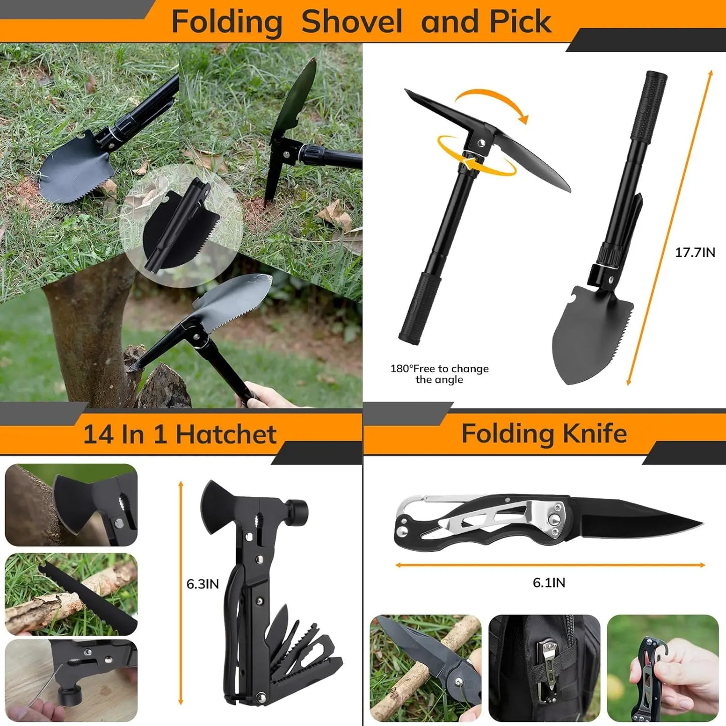 250-Piece Survival Kit With First Aid And Tactical Gear