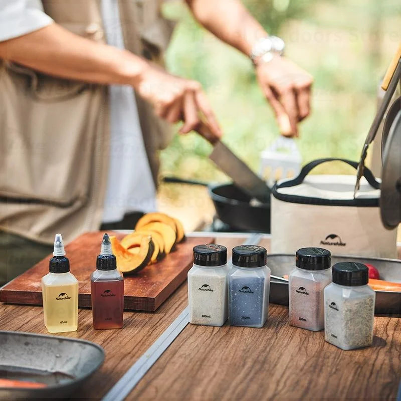 Naturehike Six-Piece Portable Seasoning Bottle Set with Bag