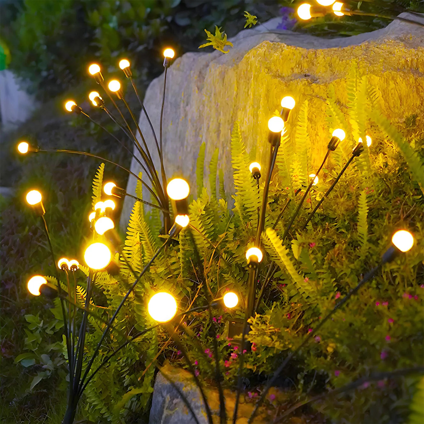 Eight-Head Solar Firefly Lights Outdoor Decorative Garden Pathway