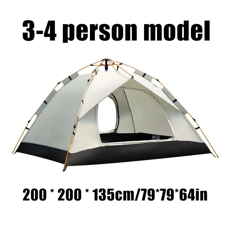 Pakicetus Automatic Quick Opening Camping Tent Rainproof 3-4 Person