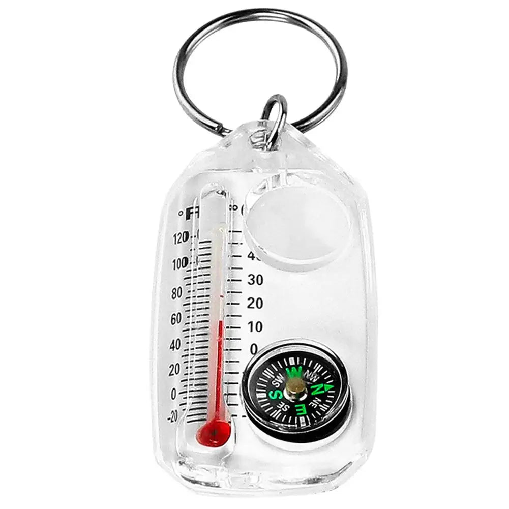 Compass And Thermometers Keychain