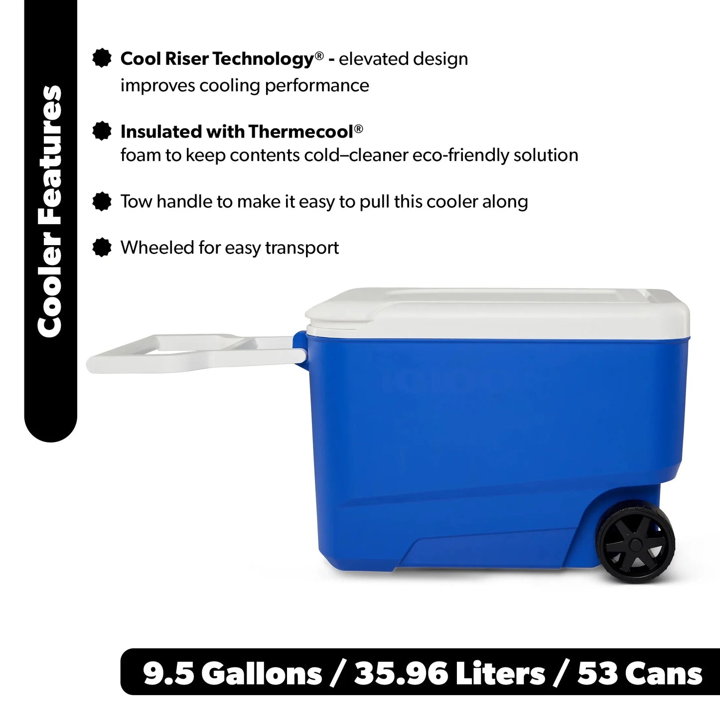 Wheelie Cool Hard Sided Cooler With Wheels