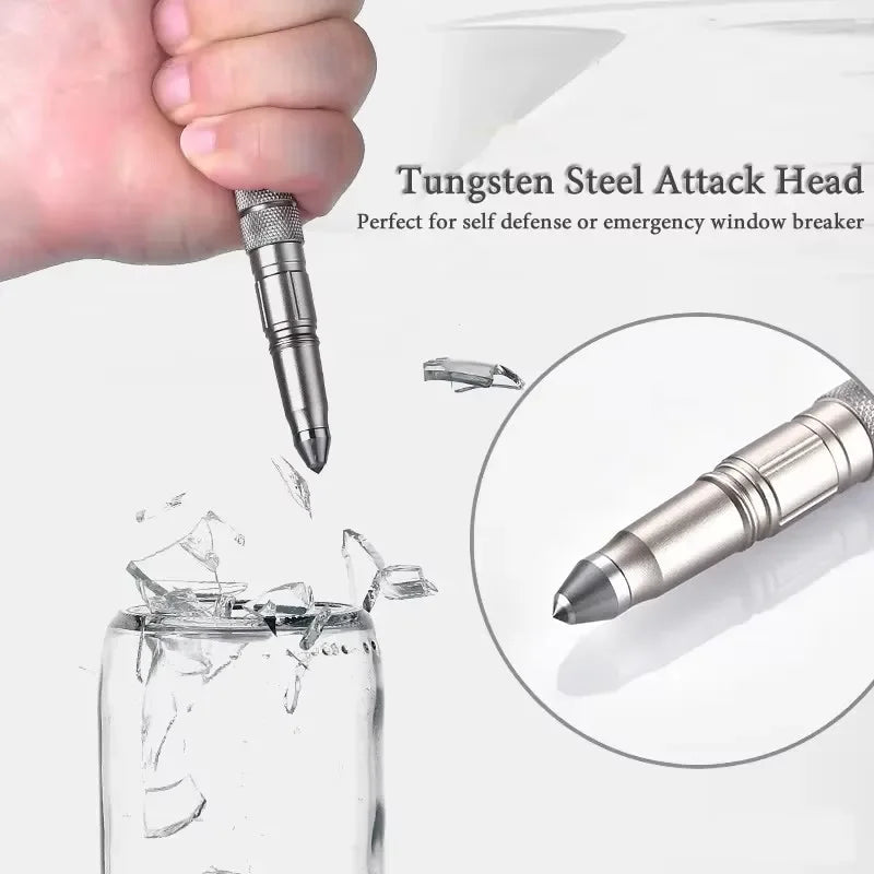 Multi-Function Military Self Defense Tactical Pen With Flashlight Bottle Opener