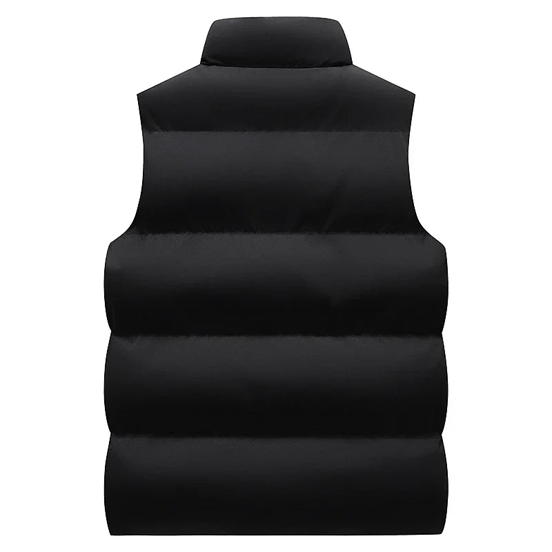 Men Windproof Winter Vest Sleeveless Jacket Warm Down Cotton Waistcoat