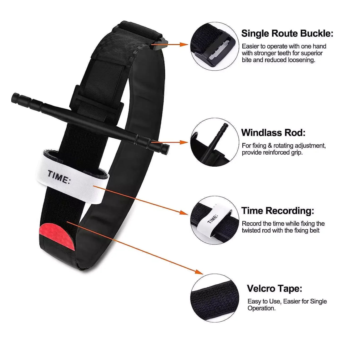 Tourniquet Medical Combat Rapid One Hand Emergency First Aid Gear