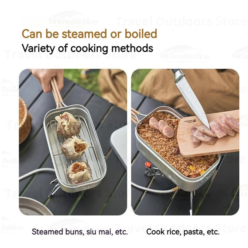 Naturehike Jiyan Lunch Box Set Stainless Steel Ultralight Camping