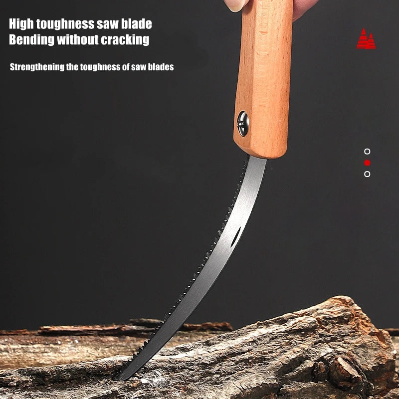 Folding Mini Hand Saw With Non Slip Wooden Handle Tool