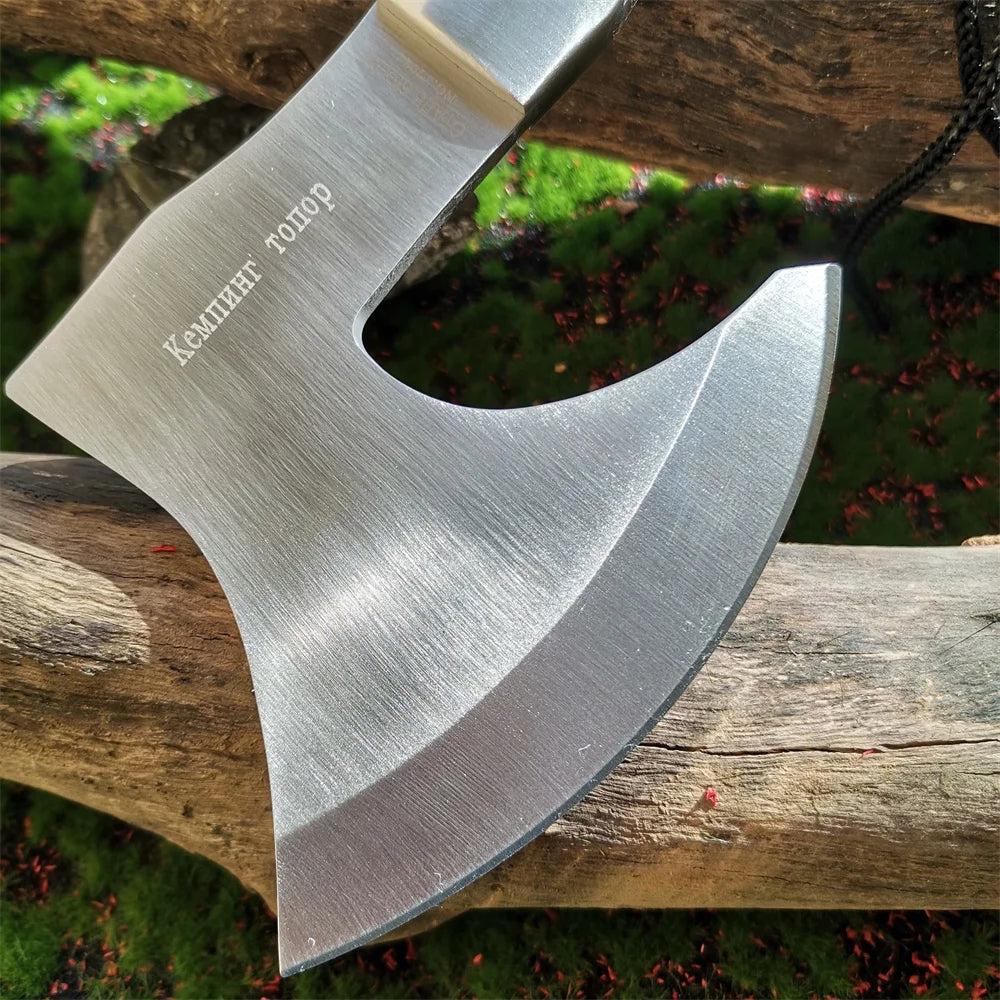 Doom Blade Portable Practical Axe With Wooden Handle Outdoors