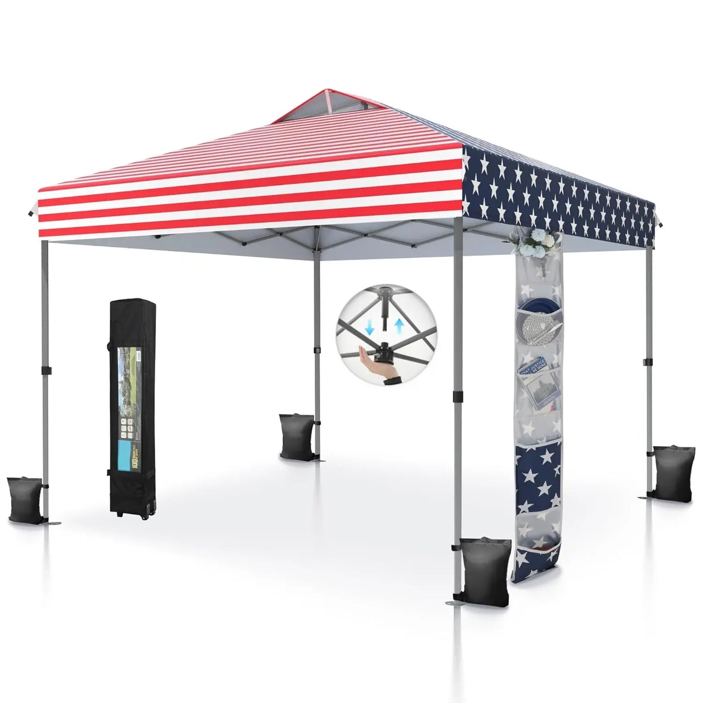 Pop Up Canopy Tent Sun Shelter One Push Setup