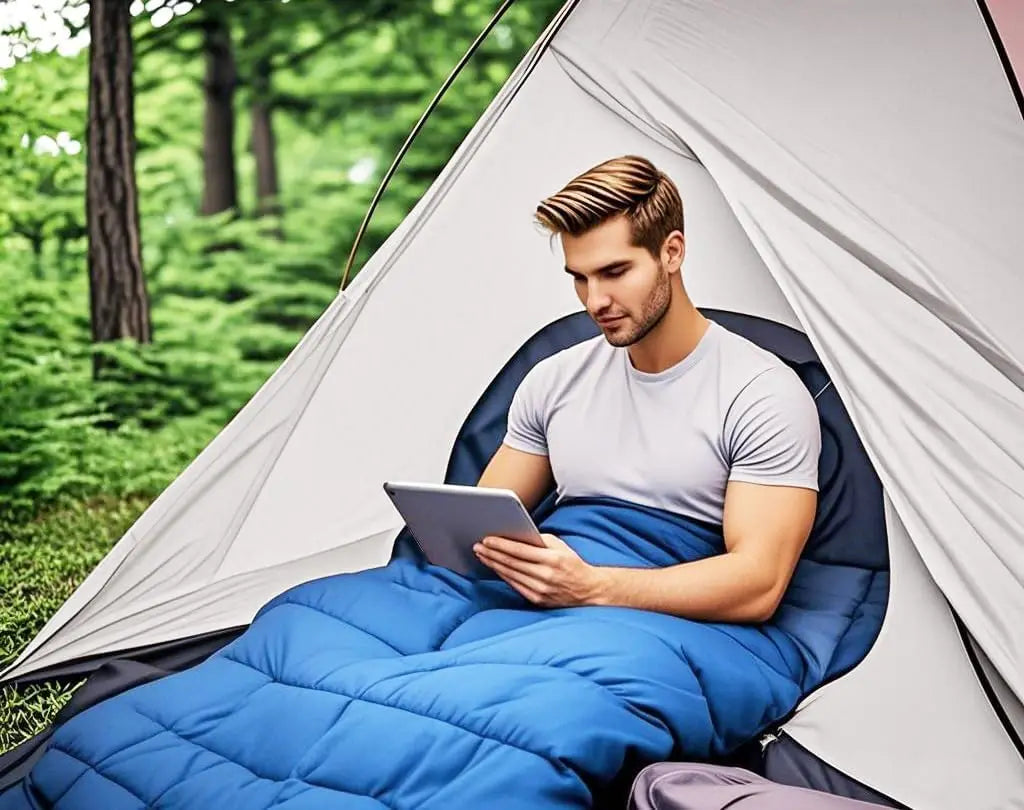 Camping Sleeping Bag Envelope Style For Outdoor Hiking And Travel