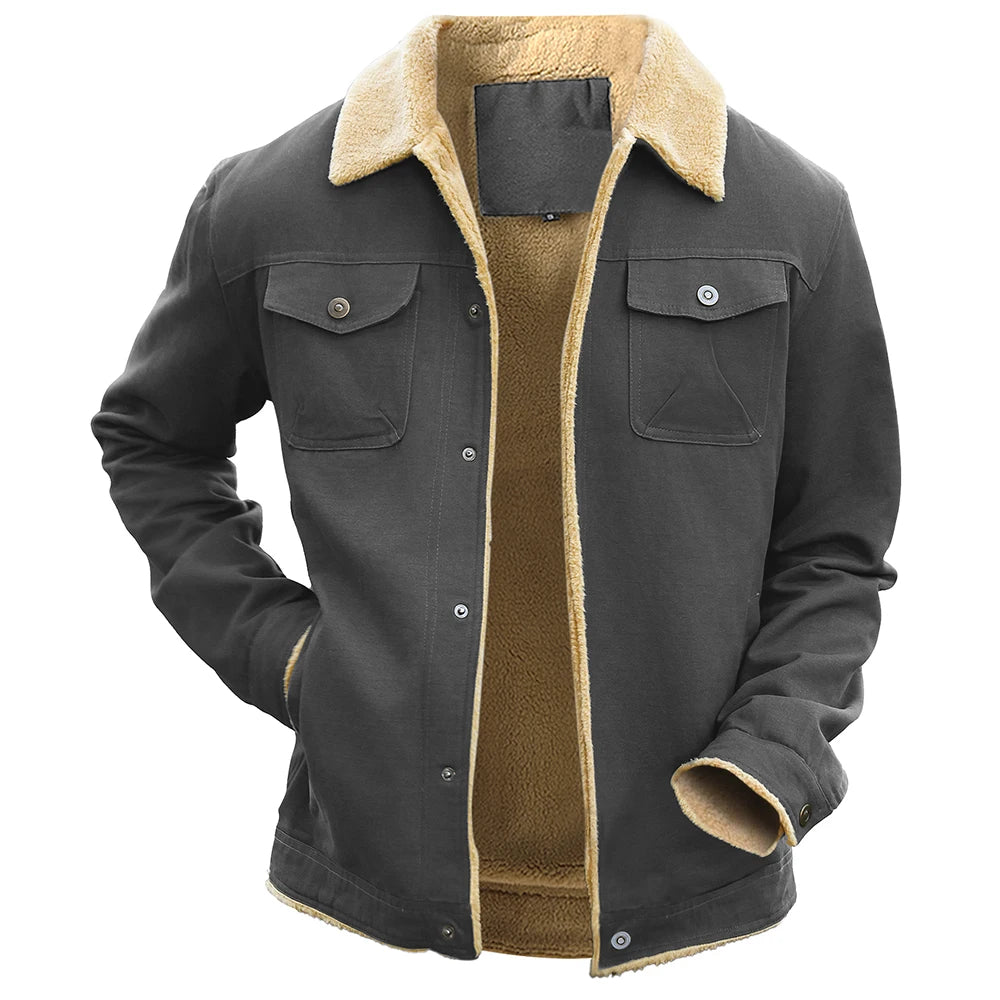 NONE Men's Winter Jackets Waterproof Fleece Lined Casual Outerwear
