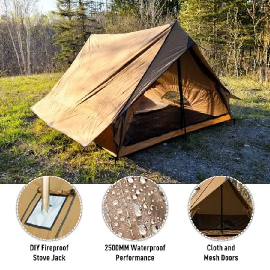 Camping Cabin Chalet Pro Wall Tent With Stove Jack