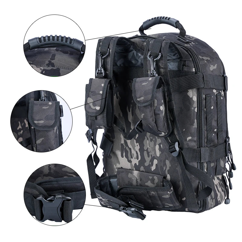 Tactical Backpack Military Daypack Molle Bug Out Bag for Travel