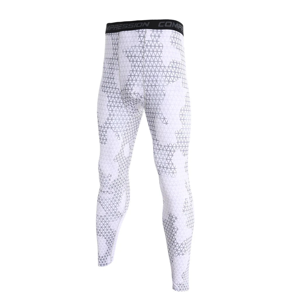 NONECN Men's Camouflage Running Compression Leggings