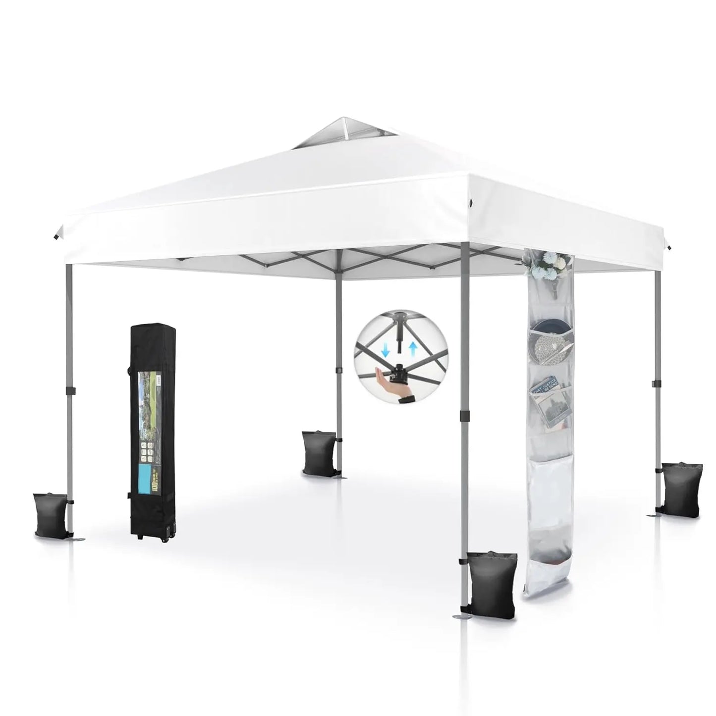 Pop Up Canopy Tent Sun Shelter One Push Setup