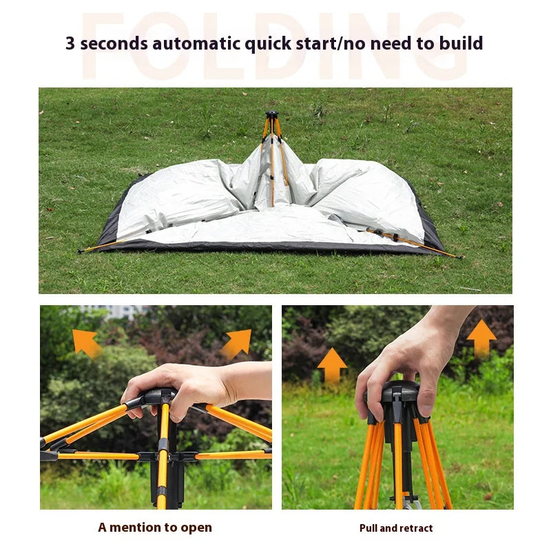 Pakicetus Automatic Quick Opening Camping Tent Rainproof 3-4 Person