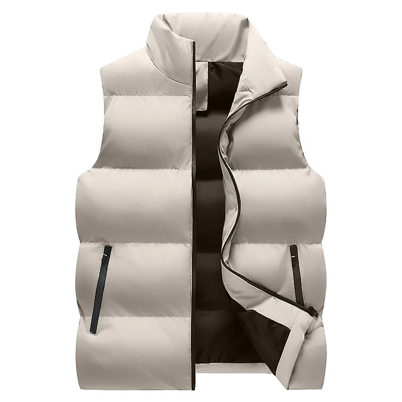Men Windproof Winter Vest Sleeveless Jacket Warm Down Cotton Waistcoat