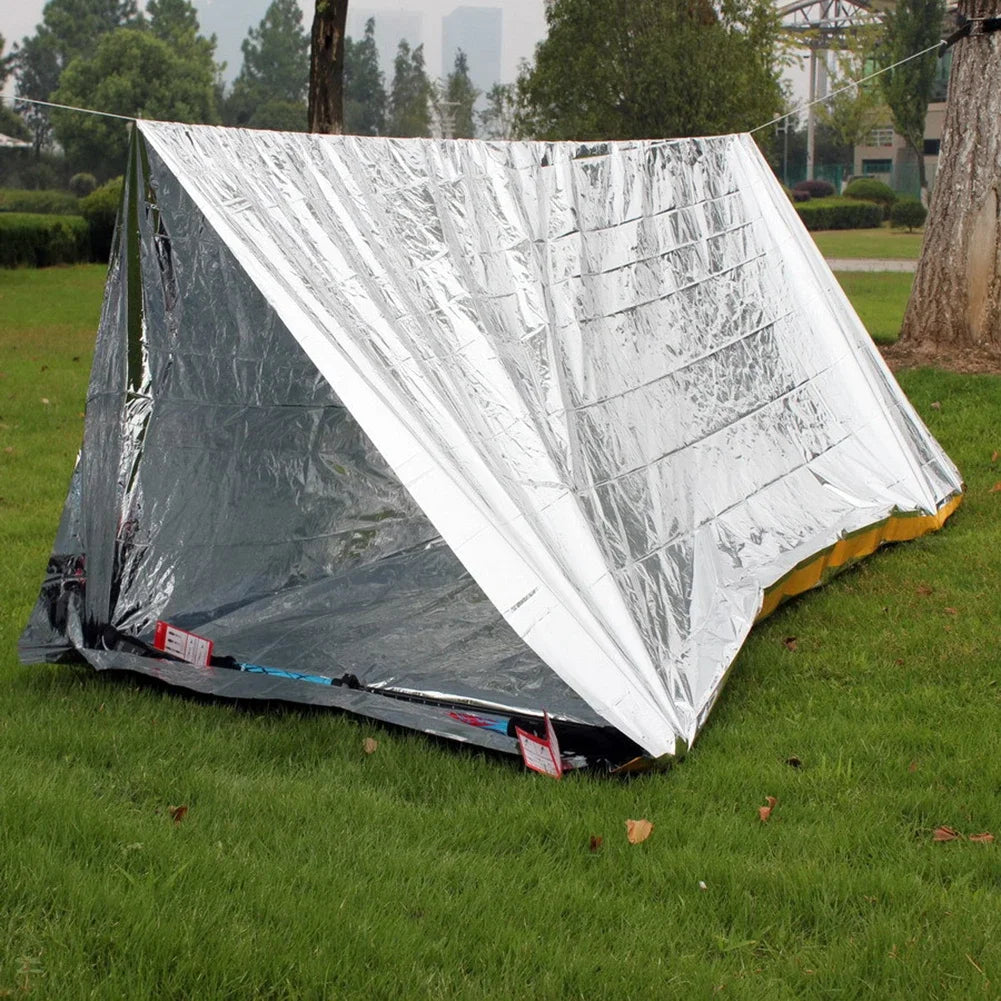 Emergency Blanket Outdoor Survival Windproof Thermal Rescue Blanket