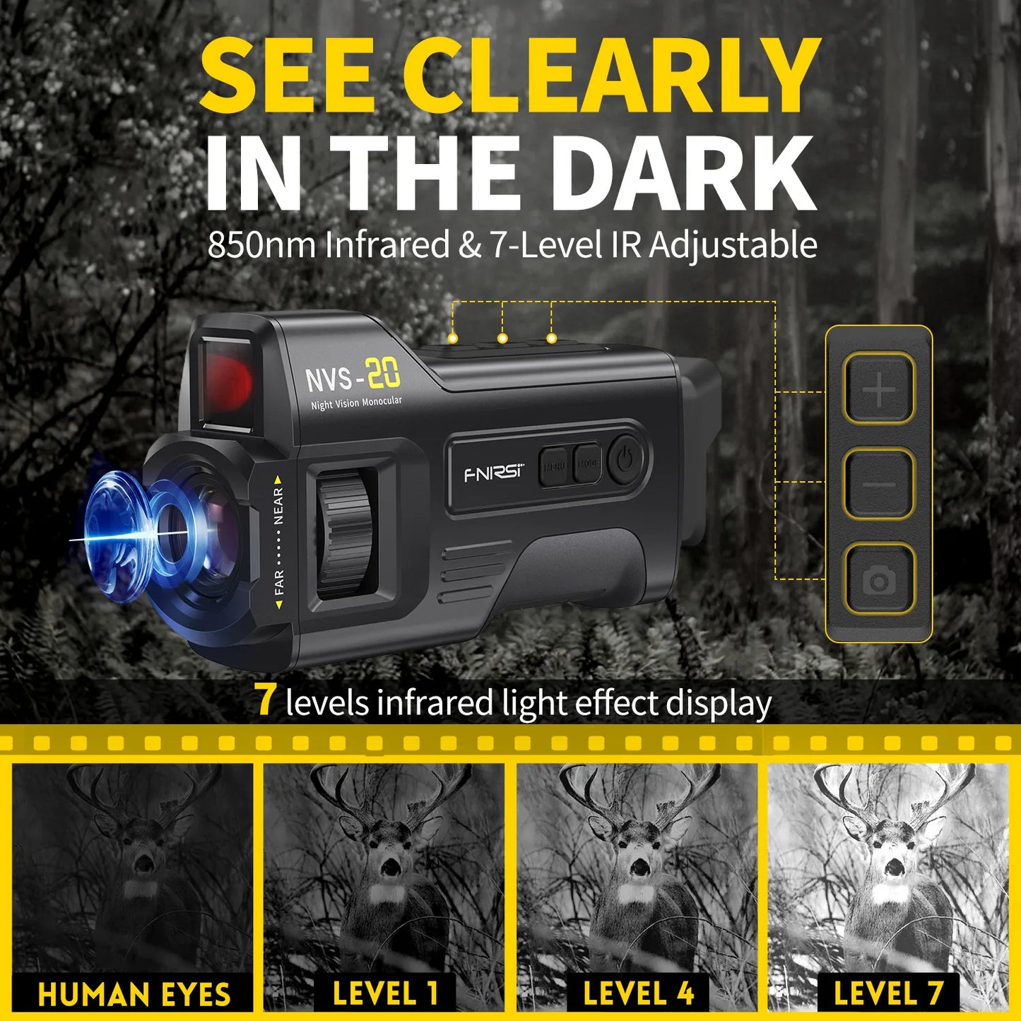 FNIRSI NVS-20 4K Night Vision Monocular With 6X Zoom