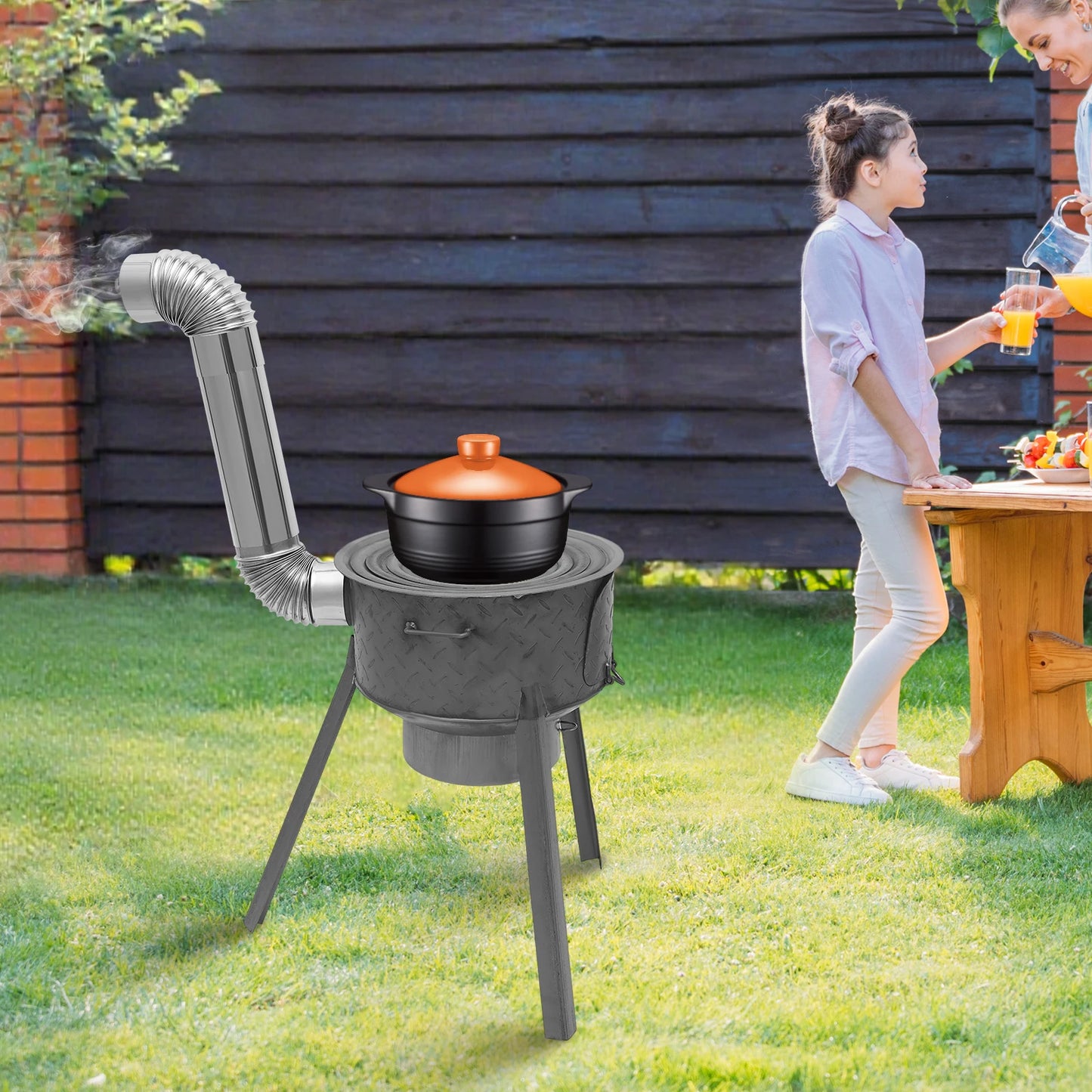 Portable Camping Wood Stove For Indoor And Outdoor Cooking