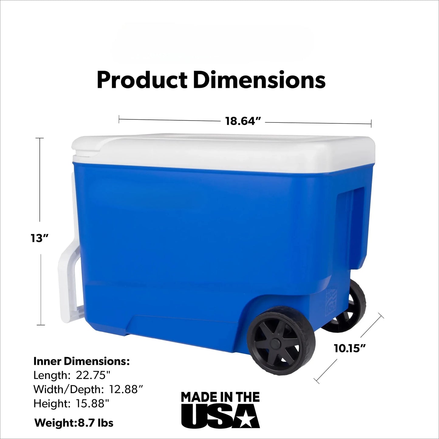 Wheelie Cool Hard Sided Cooler With Wheels