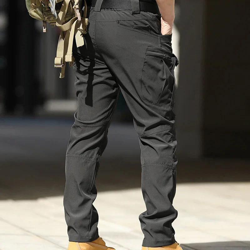 Hirigin Men's Cargo Pants Waterproof Multi Pockets Trousers