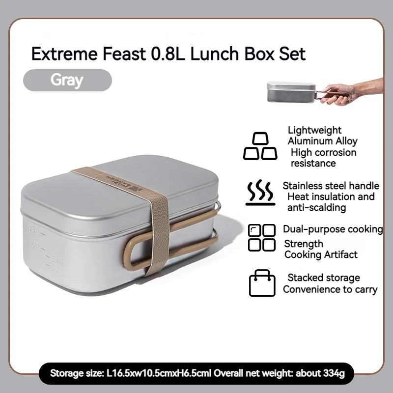 Naturehike Jiyan Lunch Box Set Stainless Steel Ultralight Camping