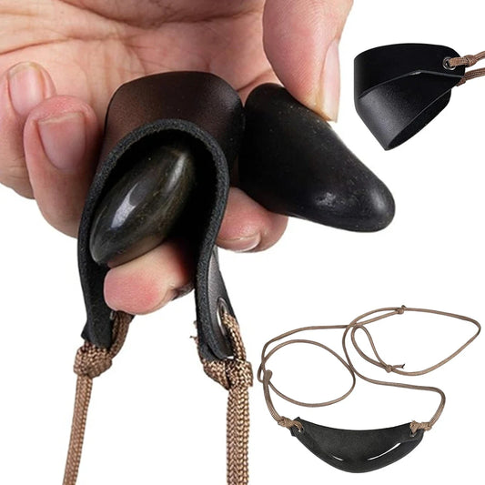 Handmade Leather Shepherd Sling Pouch Slingshot For Outdoor Camping