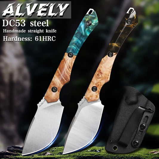 ALVELYDIY Fixed Blade Knife for Outdoor Survival and Camping