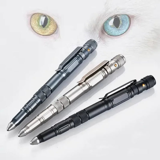 Multi-Function Military Self Defense Tactical Pen With Flashlight Bottle Opener