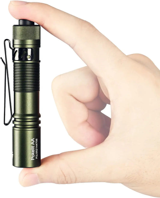 Rechargeable AA Mini Flashlight High CRI LED Pocket EDC For Camping And Hiking