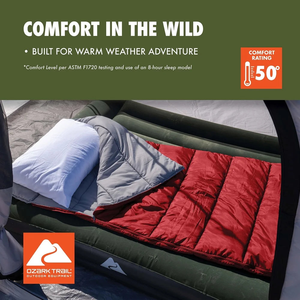 Machine Washable Compact Warm Weather Sleeping Bag For Camping