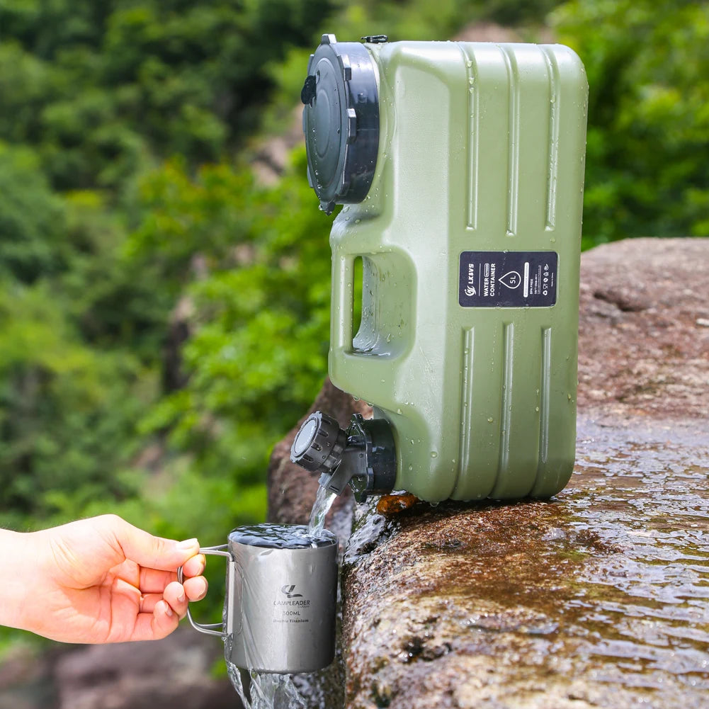 Leak Proof Camping Water Bucket Cover With Faucet Lid