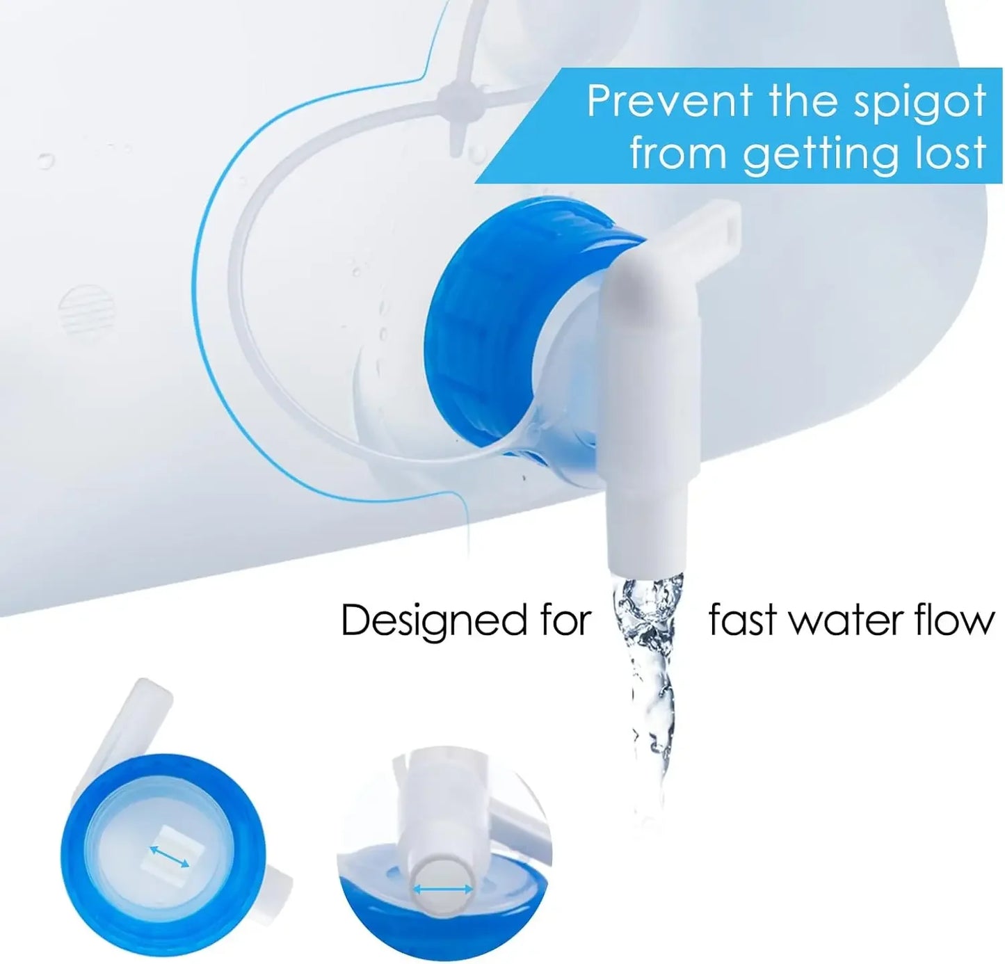 Collapsible Water Jug With Spigot BPA Free For Camping