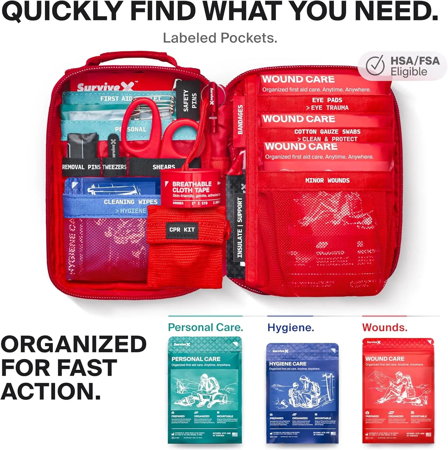 Portable Emergency First Aid Kit for Travel and Outdoor Activities