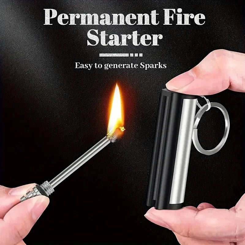 Permanent Matches Reusable Fire Starter Magnesium Tinder Set