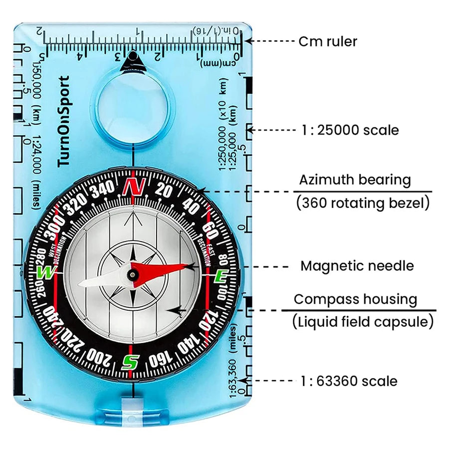 Professional Waterproof Camping Compass For Outdoor Navigation And Survival