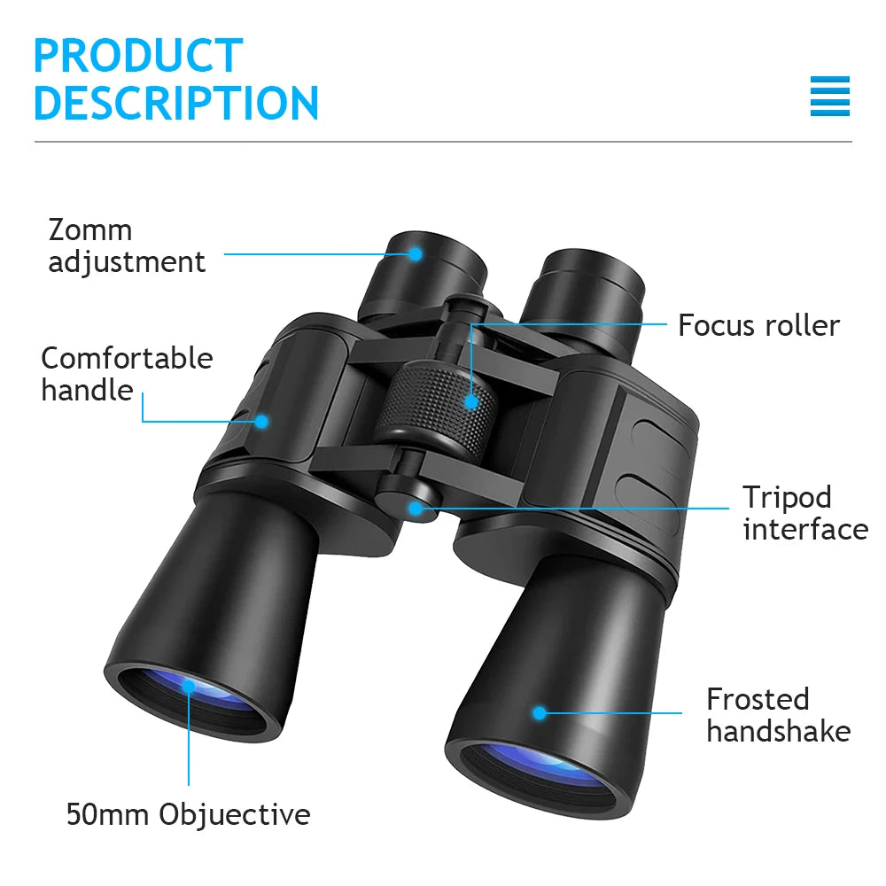 Professional HD Binoculars With BAK4 Prism For Long Range Waterproof