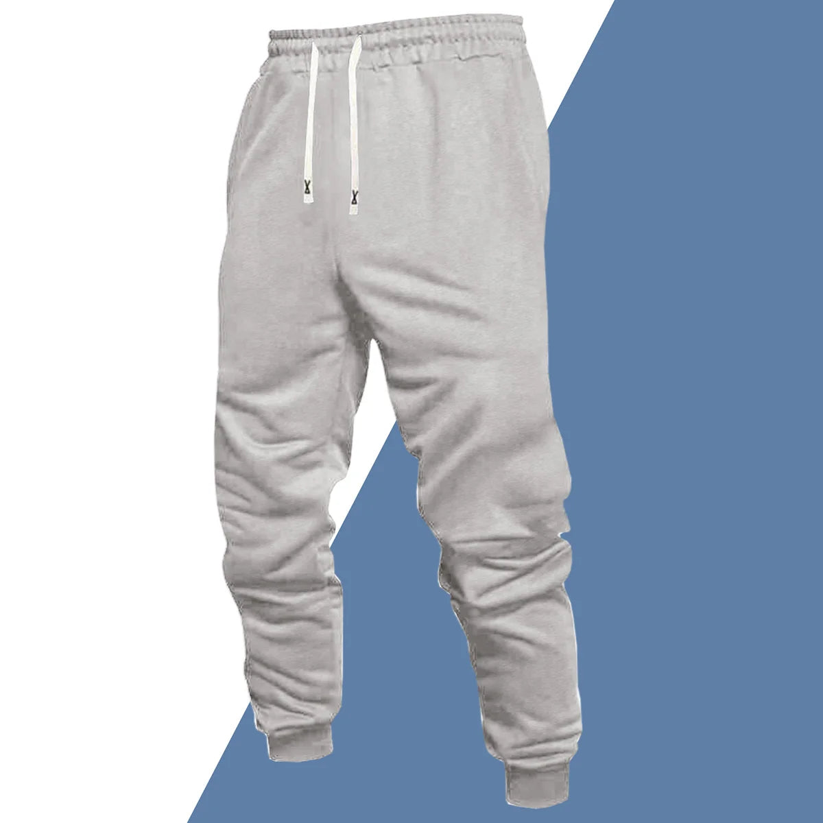NONECN Men's Ankle Length Knit Jogger Pants for Four Seasons