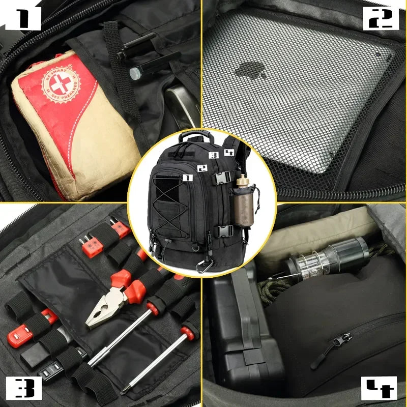 Q Tactical Backpack Unisex Outdoor Water Resistant Laptop Backpack