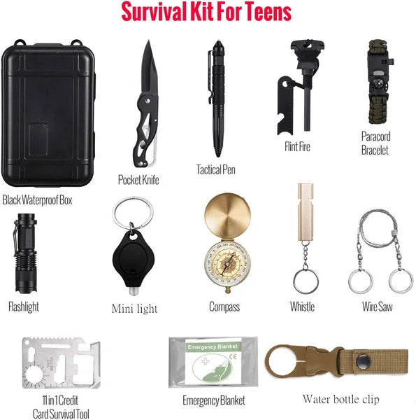 14 In 1 Outdoor Emergency Survival Kit Camping And Hiking