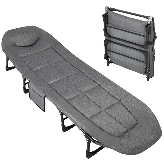 TWISTER.CK Portable Folding Bed with Cushion and Pillow for Adults