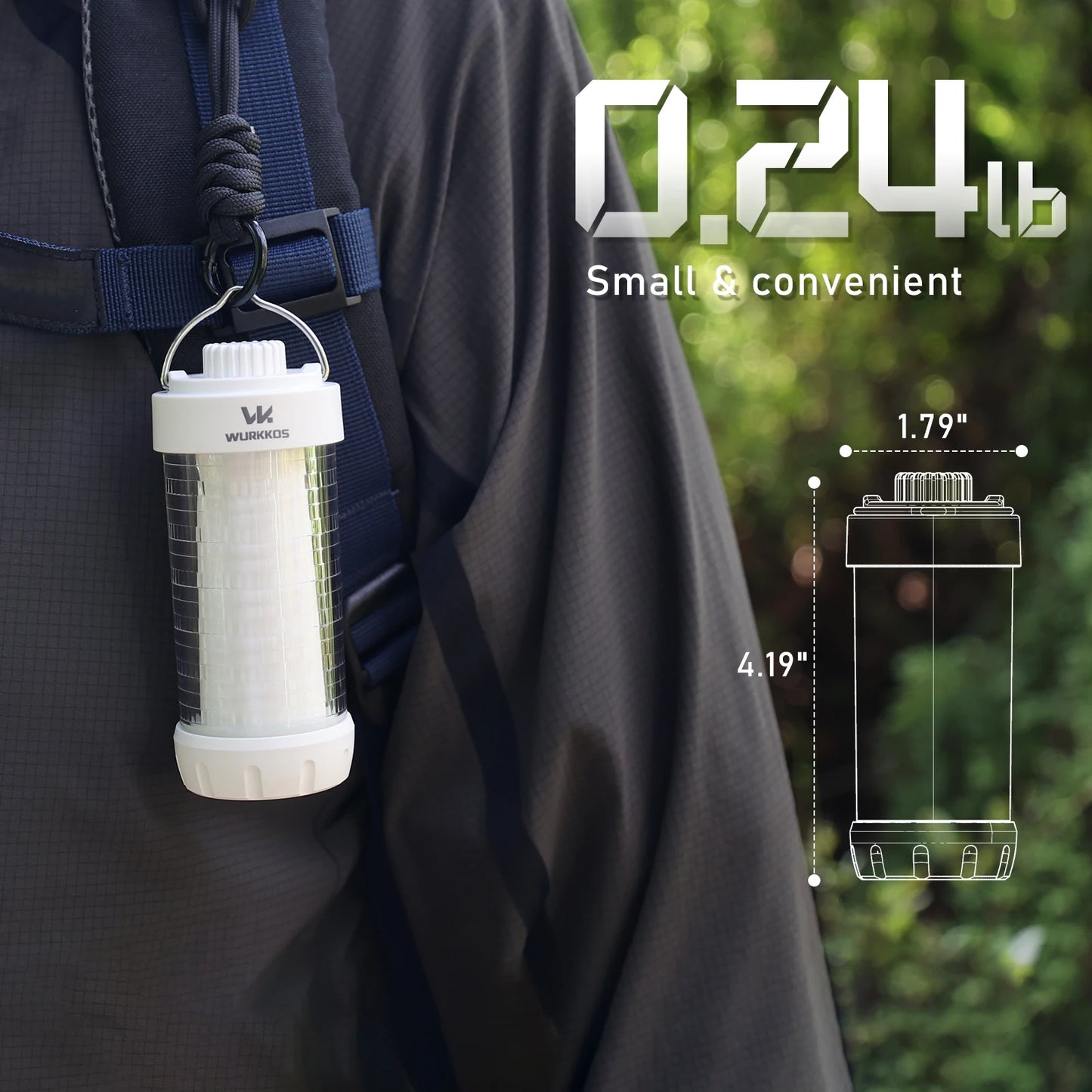 Wurkkos CL01 Camping Lantern 550LM Rechargeable LED Light Power Bank
