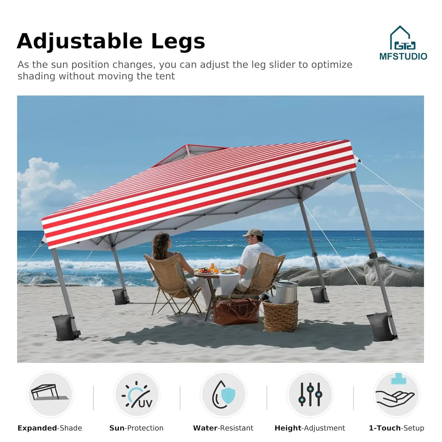 Pop Up Canopy Tent Sun Shelter One Push Setup