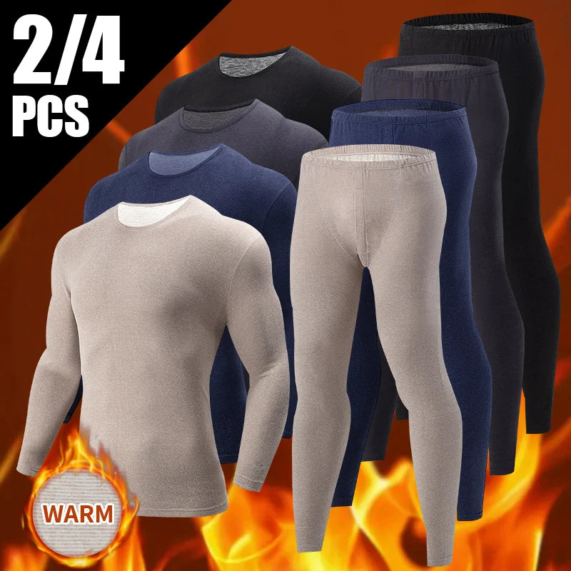 Men's Thermal Underwear Long Johns 2 Pack Winter Comfort Essentials