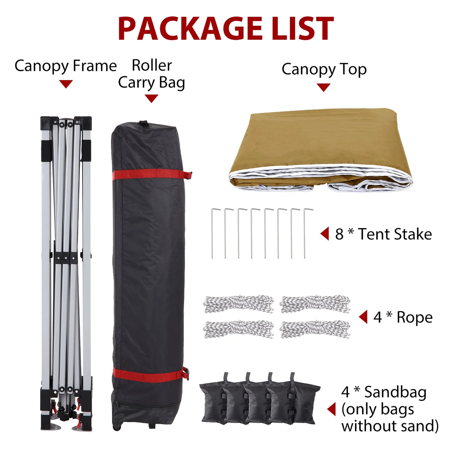 HiMISS Center Locking Canopy Tent Outdoor Portable Shelter