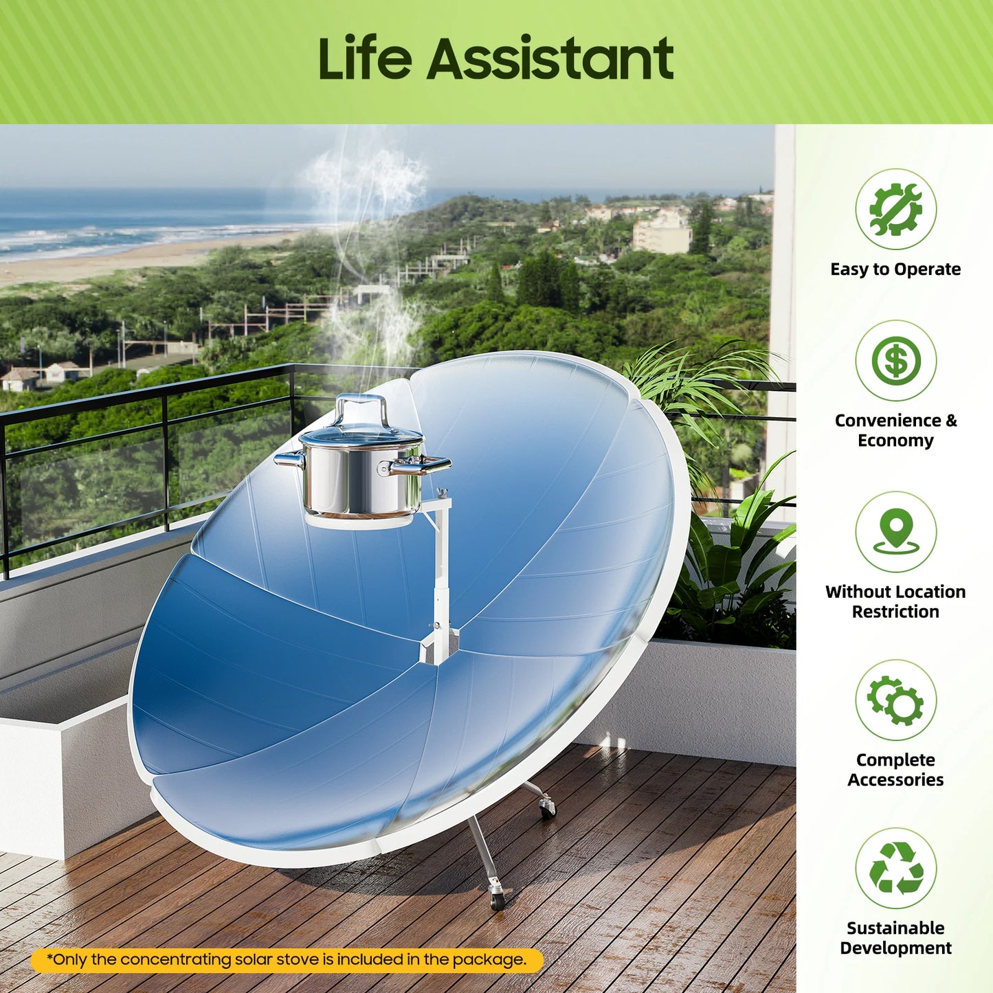 Portable Concentrating Solar Stove for Camping