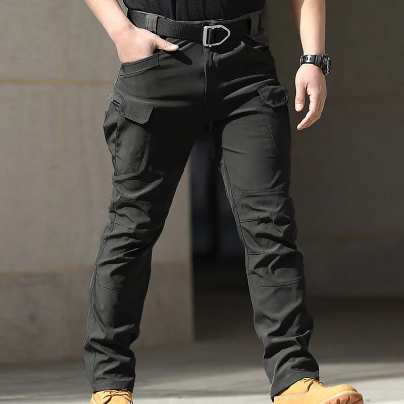 Hirigin Men's Cargo Pants Waterproof Multi Pockets Trousers