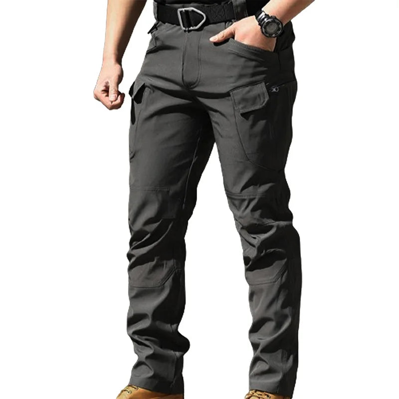 Hirigin Men's Cargo Pants Waterproof Multi Pockets Trousers